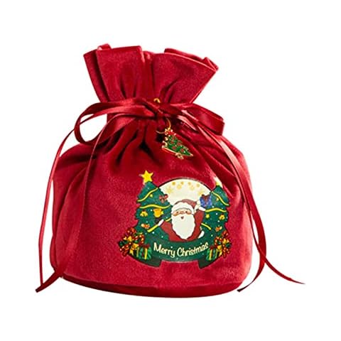 predolo Christmas Bags, Jewelry, Wedding, Candy, Classroom, Prizes, Halloween, Holidays, Party Supplies, Small Santa Red Cover