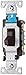 Eaton CS215BK 20 Amp 120/277V Side Wire Compact Toggle Switch - Black