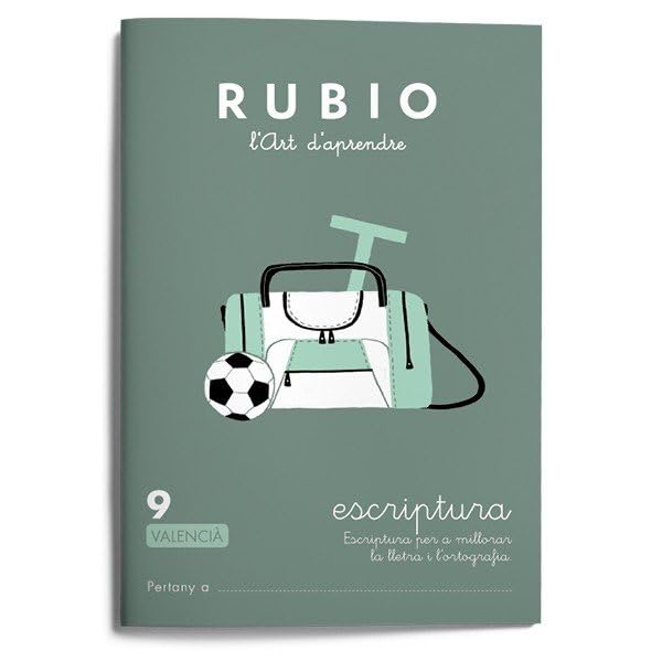 9 Escriptura RUBIO | Valencià | +8 anys | Escripruea amb majúscules,dibuixos, nombres i greques
