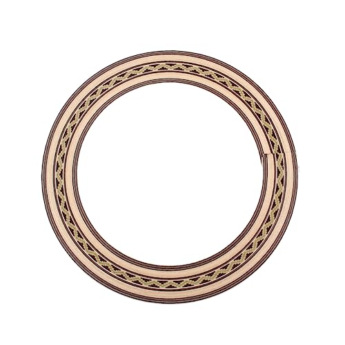 VINTORKY 1piece Guitar Rosette Wooden Sound Hole Decoration Brown Acoustic Guitar Accessory for Classical and Unique Design Easy Installation