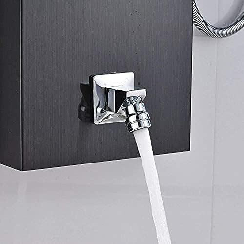 Panel de ducha LED de acero inoxidable, torre de lluvia, sistema de boquilla de cascada, columna de ducha mezcladora - Negro miniatura 6