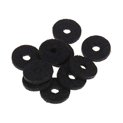 Musiclily Basic Guitar Strap Button Felt Washers, Black (Set of 20) Cover