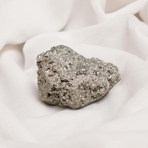 Image of White Aura Vastu Pyrite Rock | Attracting Wealth & Business Luck | Vastu Products for Wealth | Vastu Products for Money | Vastu | Fengshui | Reiki | Healing Crystals - 49 Grams
