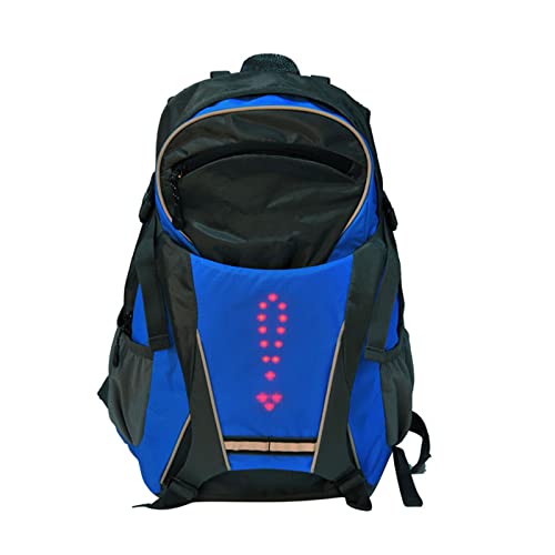 LED Sac À Dos USB Rechargeable Réfléchissant avec Signal Lumineux, Sac de Sécurité en Plein Air Sport avec 4 Mode Indicateur de Direction et Télécommandepour Cyclisme, Courir, Marche, Jogging 18L Cover