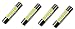 Cutequeen Trading 4pcs LED Mirror Fuse Sun Visor 6641 White 30mm(1.23") 5050 3-SMD 12V Festoon Dome Light LED Bulbs (pack of 4)