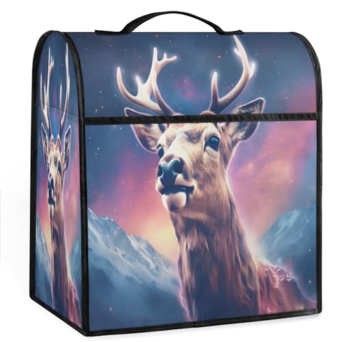 Coffee Maker Cover Starry Sky Deer Kitchen Appliance Covers Small Appliance Covers Blender Cover Juicer Cover Dust Covers for Kitchen Appliances with Top Handle and Pockets,Washable,C913