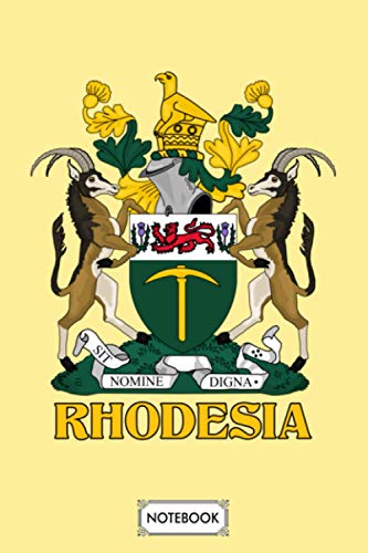 Rhodesia Notebook: Journal, Lined College Ruled Paper, Planner, Diary, Matte Finish Cover, 6x9 120 Pages