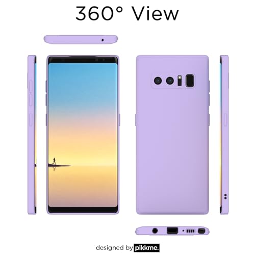 Image of Outlouders Back Cover for Samsung Galaxy Note 8 | Camera Protection | Durable Soft Matte Silicone Bumper Case (Purple)