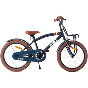 AMIGO 2Cool Kinderfiets voor jongens, 12/14/16/18 inch, met terugtraprem en V-brake, vanaf 3-7 jaar, blauw
