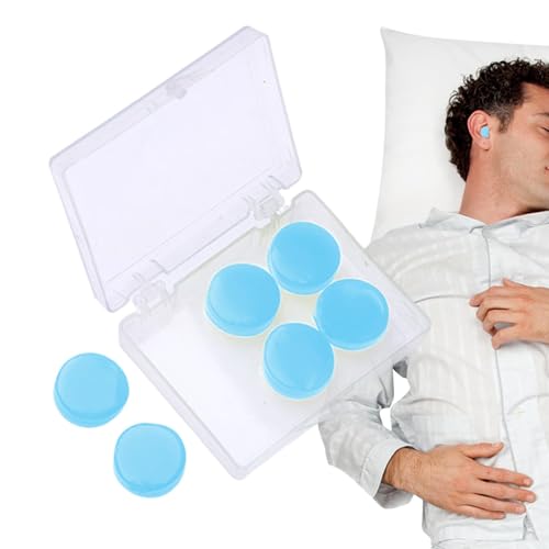 睡眠のためのシリコン耳栓| 6PCS再利用可能な成形可能な水耳栓 - 男性、女性、高齢者、子供のための睡眠援助、仕事に適した、昼寝騒音低減のためのシリコン耳栓、6騒音低減のためのシリコン耳栓、6