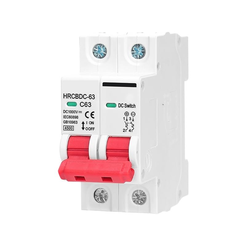 2P DC 1000 V solarny mini wyłącznik do systemu PV - miniaturowy wyłącznik DC MCB 6A-125A (2P, 25A)