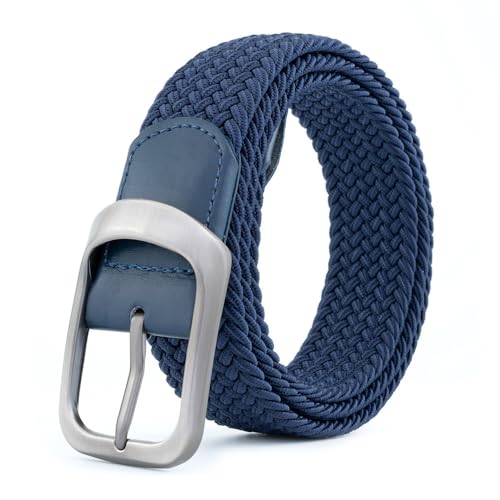 Bozevon Cinturón Trenzado Elástico Casual Ajustable de Tela para Golf, Hombres y Mujeres