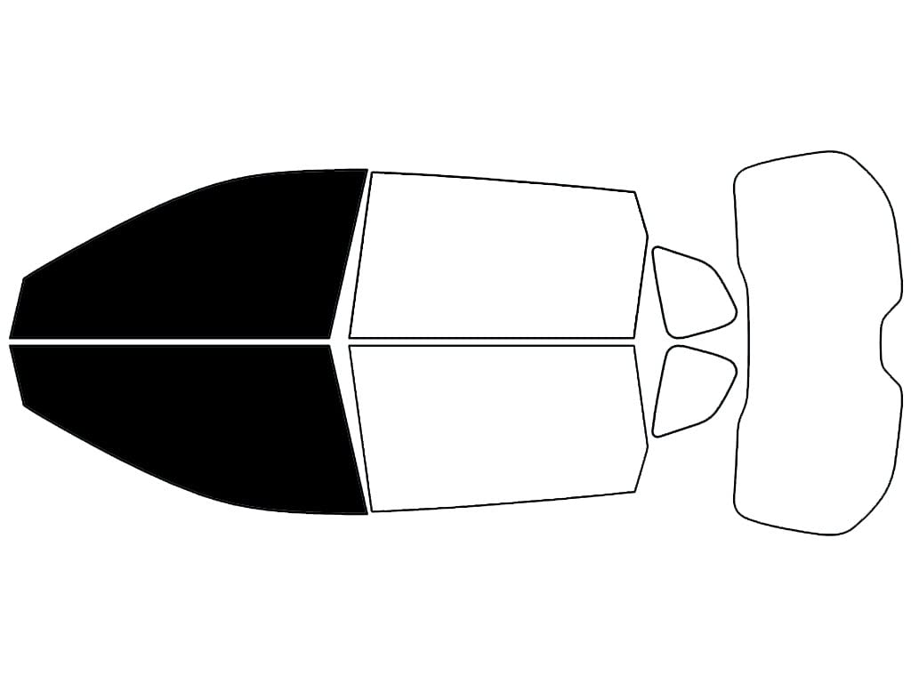 Rvinyl Window Tint Kit Compatible with Nissan Rogue 2014-2020 - Front Precut Kit - 5%