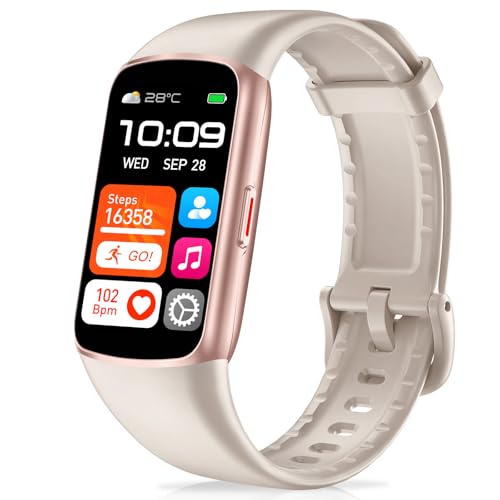 Zeacool Fitness Tracker with 24/7 Heart Rate, Blood Oxygen Sleep Monitor,123 Sports Modes Calories Smart Watch,Pedometer IP68 Waterproof Activity Trackers Health Step Counter for Women Men (Beige)