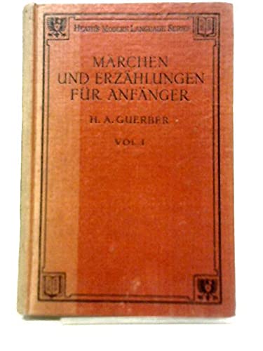 Marchen und Erzahlungen, Erster Teil B001CLXXH8 Book Cover