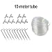 Weißes Gartenschlauch-Set für Innen- und Außenbewässerung, flexibles PVC-Bewässerungsrohr für Rasensprinkler und Blumenpflege, Hinterhof-Gartenversorgung (10 m Kit)