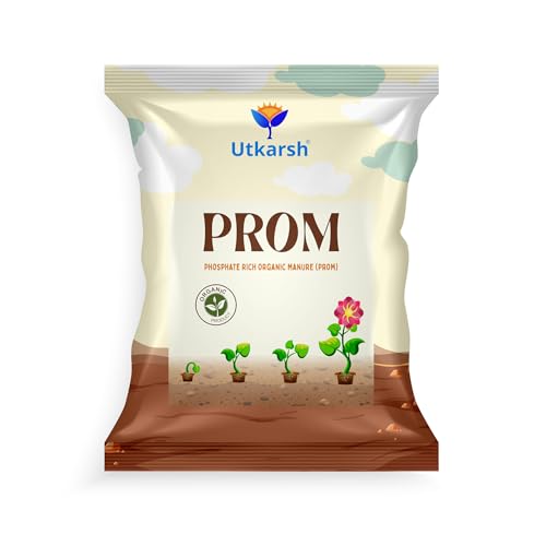 Image of Utkarsh PROM - Phosphate Rich Organic Manure for Plants, Home & Garden - 5 Kg Granules, 100% Water Soluble Organic DAP for Plants Growth, Bio DAP to Improve Flowering, Fruiting & Vegetables; Pack of 1