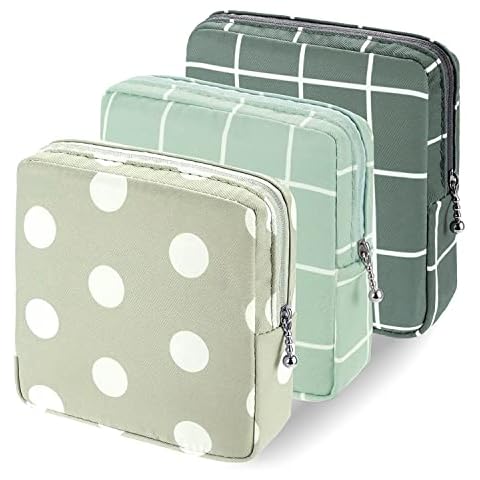 3pcs Period Bag,Period Pouch,Sanitary Napkin Storage Bag, Portable Reusable Menstrual Pads Bags,Tampon Storage Pouch for Women Teen Girls,pad Bag,Feminine Care,tampons Holder for Purse Cover