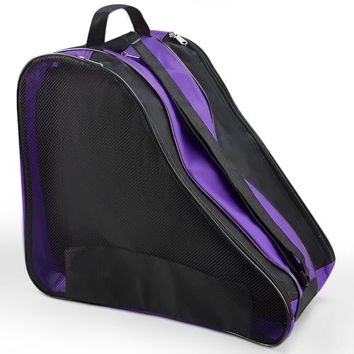 PERFETSELL Mochila para Patines Morada Bolsa de Transporte para Patines Bolsa Patines 4 Ruedas Bolsa para Patines Roller y Casco Mochila para Patines y Equipo para Niños Adulto