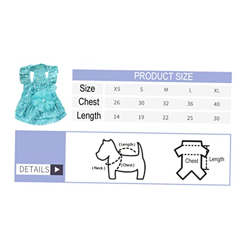 COLLBATH Roupas Para Cães Vestido De Cachorro De Verão Vestido De Renda Para Cães Roupas De Cachorro