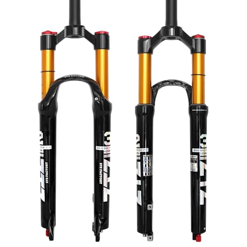 ZTZ [EU Stock] Horquilla MTB, Horquilla Delantera de Aleación de Magnesio de Montaña, Amortiguador de Presión de Aire, Horquilla de Bicicleta, Accesorios 26 Manual Lockout