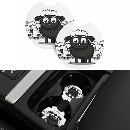 Portavasos para carro negro 2 unidades antideslizante miniatura 6