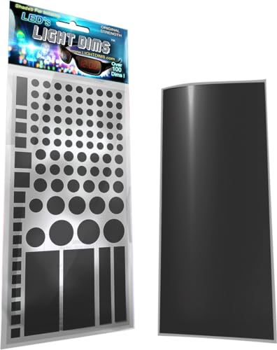 LightDims Original Strength LED Light Dimmers (2 Sheets) Shapes & Uncut Sheet Dims 50-80%. Professional Retail Packaging.