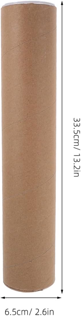 DOITOOL 2pcs Kraft Paper Shipping Tube for Documents and Artwork