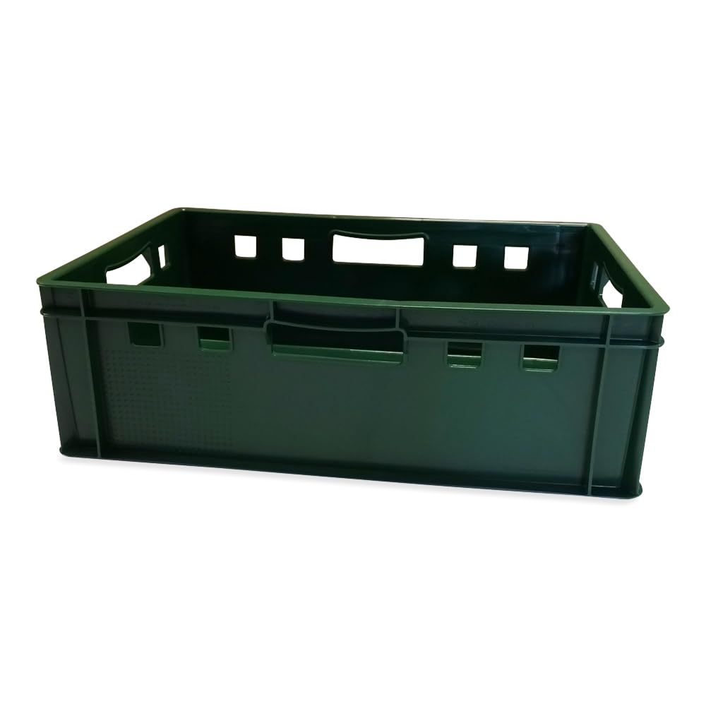praktische 5 Stück E2 Kisten 60x40x20 cm Fleischkiste Lagerkiste Metzgerkiste Eurobox grün