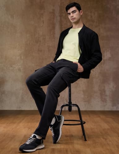 Image of Pepe Jeans Men's Cargo Jeans for Men | Mid Rise | Straight Fit | Stretchable Fabric | Utility Pants with 7 Pockets | Cotton Cargo Pants