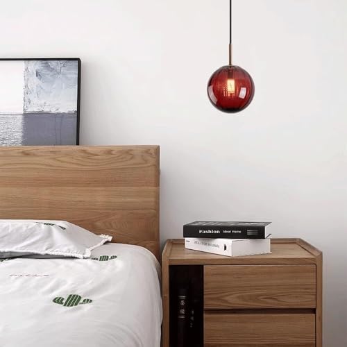 Lámpara de techo industrial con esfera de vidrio verde G9 2