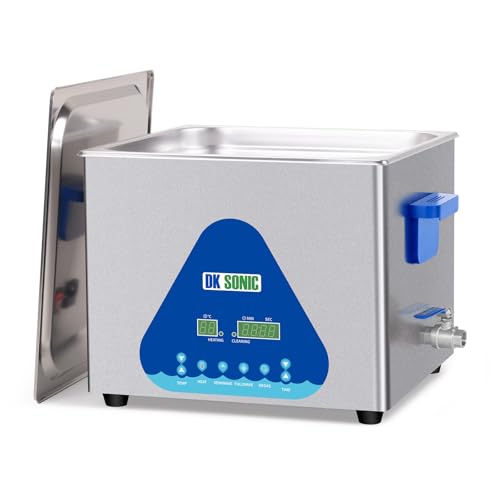 DK SONIC Ultraschallreiniger, 15L 360W Industrieller Ultraschallreinigungsgerät mit Heizung und Timer, Digitaler Steuerung und Korb, mehrere Funktionen für Motorradmotoren, Vergaser, Ketten DK SONIC Ultraschallreiniger, 15L 360W Industrieller Ultraschallreinigungsgerät mit Heizung und Timer, Digitaler Steuerung und Korb, mehrere Funktionen für Motorradmotoren, Vergaser, Ketten