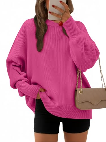 Image of EFAN Womens Oversized Sweaters Batwing Sleeve 2026 Fall Fashion Outfits | Trendy Chunky Knit Pullover, Slouchy Fit Clothes, Cozy Layering Essentials, Cute Winter Clothing, Comfy Casual Daily Wear