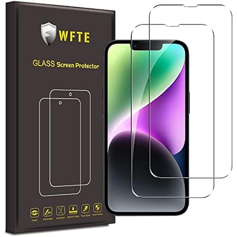 WFTE [2-Pack Screen Protector for iPhone 14/13/13 Pro,Anti-Scratch,High Transparency,Anti-fingerprint,Bubble-Free,Dust-Free Premium Tempered Glass Screen Protector For iPhone 14/13/13 Pro Cover