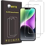 WFTE [2-Pack Screen Protector for iPhone 16E/iPhone 14/iPhone 13/iPhone 13 Pro(6.1-Inch),High Transparency,Anti-fingerprint,Bubble-Free,Dust-Free Premium Tempered Glass Screen Protector For iPhone 14