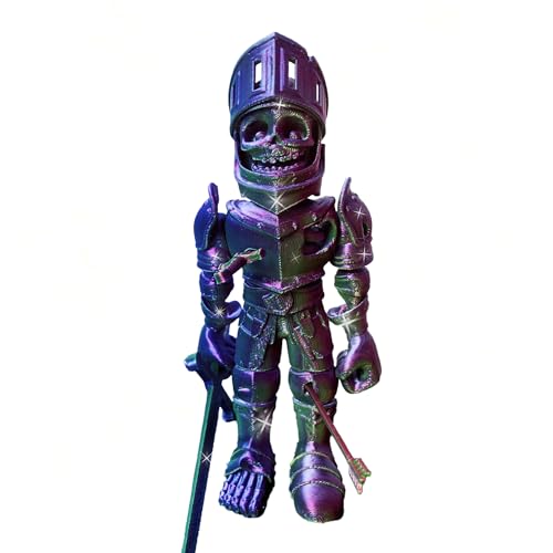 BACH AND BOUJEE Cavaleiro esqueleto impresso em 3D com acessórios destacáveis decoração fantasia halloween festas mundo imaginativo mesa e presente aniversário para jogadores