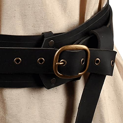 Medieval Vintage Waist Belt Viking Knight Waistband Gothic Medieval Buckle Belt Pu Leather LARP Cosplay Costume Accessories4