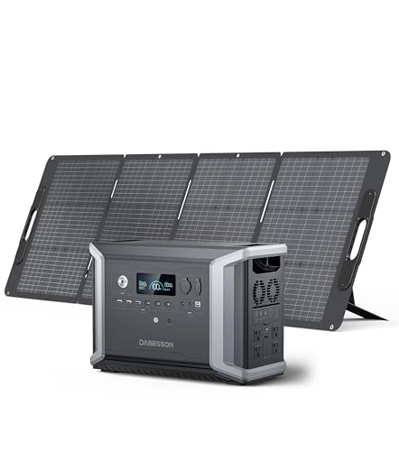 Dabbsson DBS2300 Plus Portable Power Station with 210W Solar Panel, 2330Wh EV Semi-Solid State LiFePO4 Battery,4x2200W AC Outlets(3000W with P-Boost), Solar Generator for Outdoor Camping, Home Backup