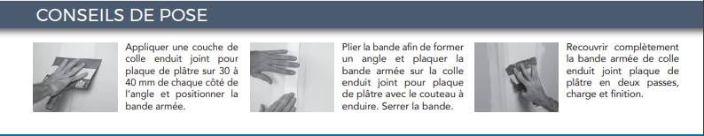 BIGMAT Bande armée 30 ML Blanc Renfort Angles Plaques de Plâtre
