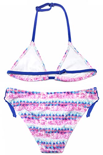 Image of SHEKINI Girls Swimwear Halter Triangle Bikini Set Ruffled Hawaii Beach Sport Two Piece Swimsuits