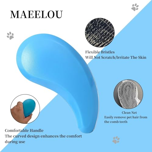 Image of Cat Brush for Shedding - Perfect Grooming Tool for Long-Haired Cats | Deshedding & Hair Remover for Indoor Pets