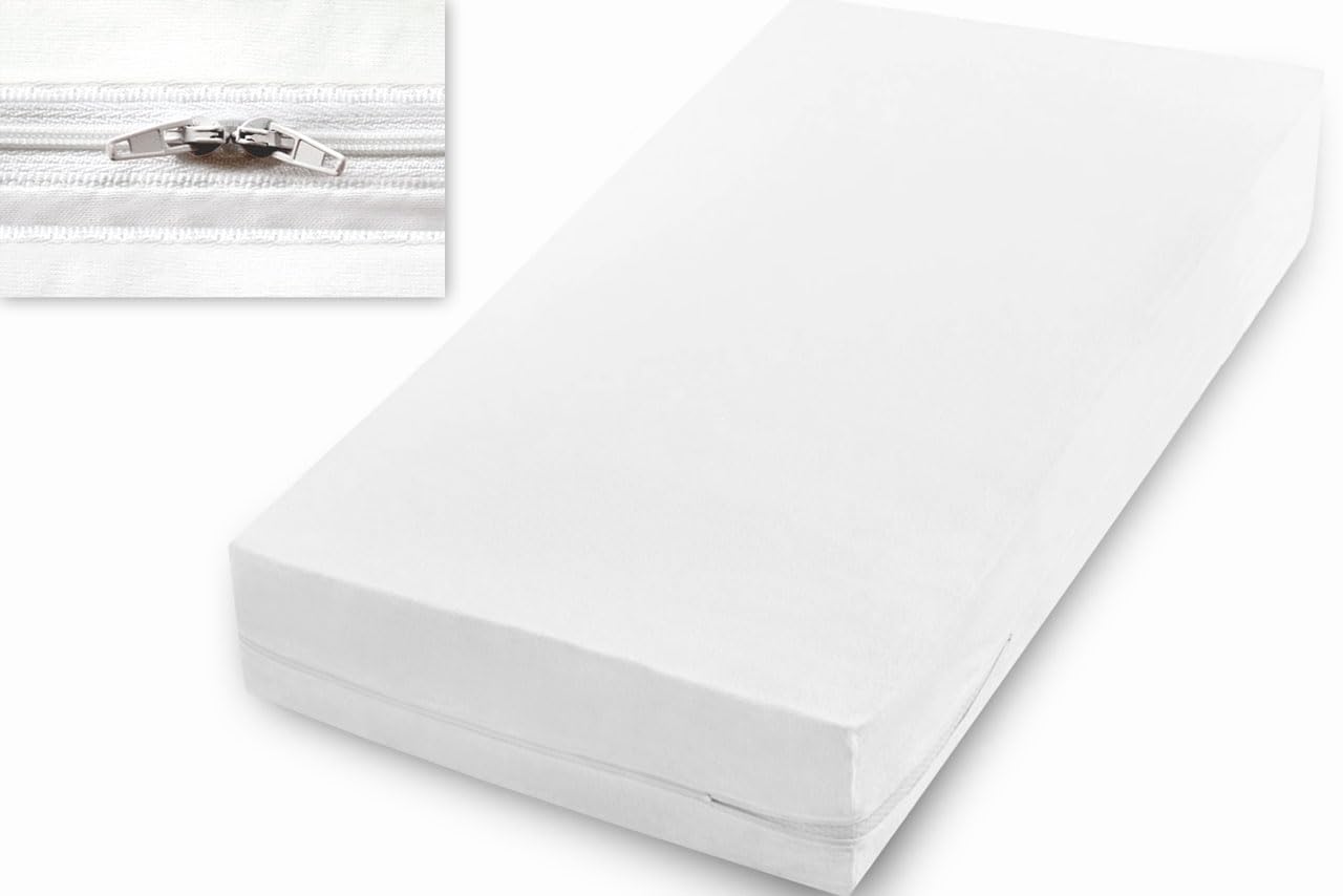 Castejo CA6075 Matratzenschutzbezug, Schutzbezug für Matratzen, außen Jersey + innen mit Einer PU Beschichtung, Reißverschluß, Schutzbezug, Verschiedene Größen (200x200cm)