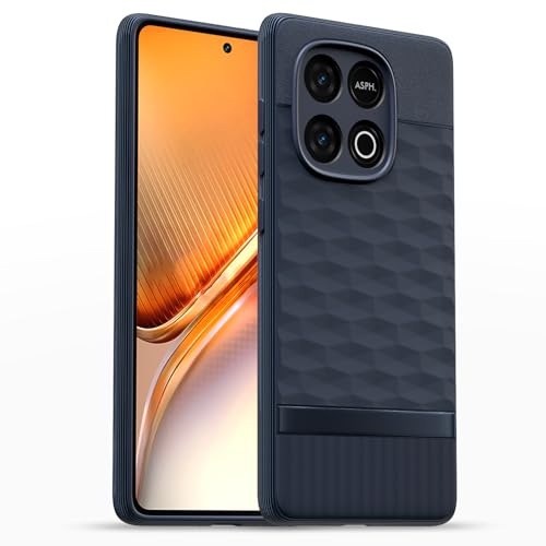 Image of Pikkme Back Cover for iQOO Neo 10 5G / Vivo Y300 GT 5G Soft Grip 3D Hexa Cube Texture Silicone Bumper Case (Blue)