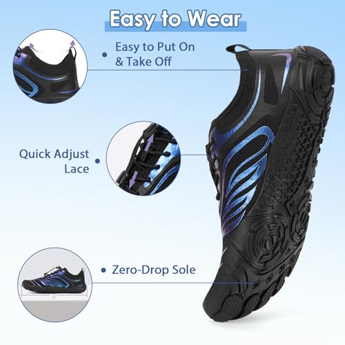Image of Hike Barefoot Shoes Women Men,Wide Toe Water Shoes 2025 New Breathable Grounded Footwear Non-Slip Fashion Hiking Shoe for Walking Swim Pool Beach Outdoor Water Sports