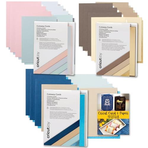Cricut Joy Cutaway Cards Pastels, Marina, Corsage Sampler Bundle 4.25 in x 5.5 in