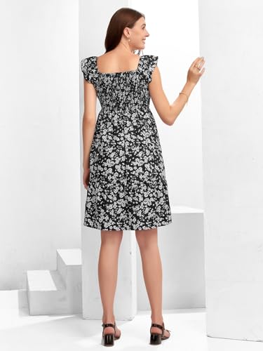 Selvia Western Dress For Women|Crepe Dress For Women|Fit & Flare Dress For Women|One Piece Dress For Women (706Dtk7904N-S_Black & White)