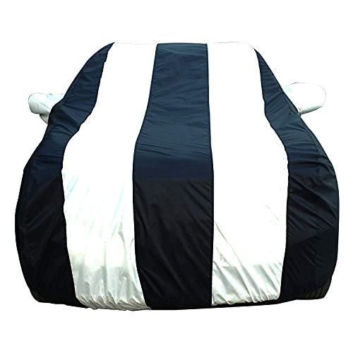Image of Allextreme MVG5005 Car Body Cover Compatible with Maruti Suzuki Versa Custom Fit Dustproof UV Heat Resistant Indoor Outdoor Body Protection (Navy Blue & White with Mirror)