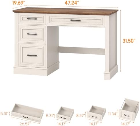 Halitaa-Executive Desk-Adjustable File Drawer