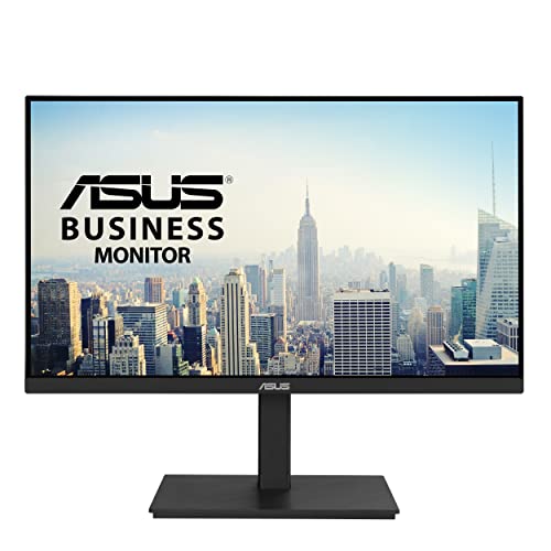 ASUS VA27ECPSN – Moniteur docking 27 pouces, Full HD (1920x1080), IPS, sans cadre,USB-C, RJ45, 75Hz, Adaptive-Sync, haut-parleurs stéréo, faible lumière bleue, design ergonomique, montage mural