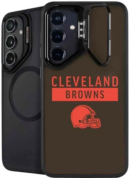Skinit Kickstand Phone Case Compatible with Galaxy S25 - Officially Licensed NFL Cleveland Browns Large Logo Design